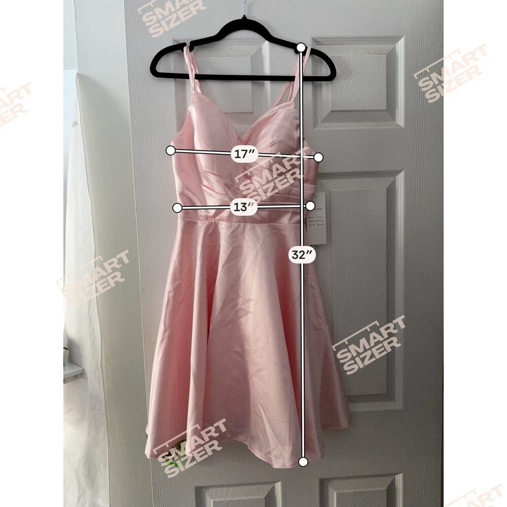 Light Pink Satin Dress Size XSmall NWT - Picture 4 of 7